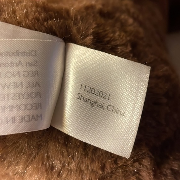 Brown stuffed bunny with pink ears, bow & feet 3 & up - Picture 11 of 13